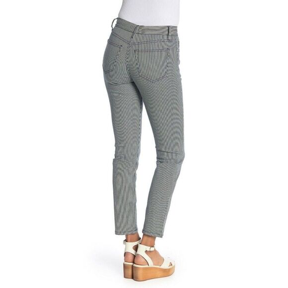 JOIE Straight Leg Jeans Womens 25 Navy White Stripe Cadet Denim Aerindis - Picture 1 of 5